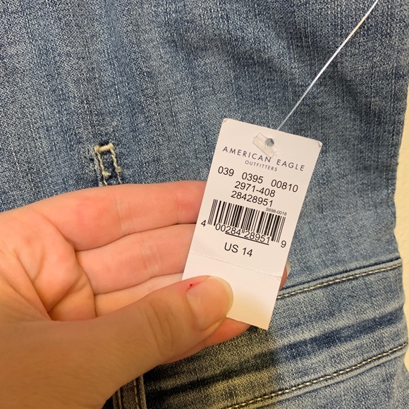 AE NWT zip front denim dressall overall dress - 14 - Picture 4 of 5